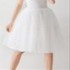 AiberLisha Midi Length Princess Tulle Tutu Skirt for Prom Party White 5XL view 2