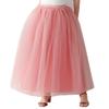 AiberLisha Womens A line Maxi Princess Tulle Tutu Skirt for Prom Party Dusty Pink 3XL view 1