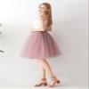 AiberLisha Midi Length Princess Tulle Tutu Skirt for Prom Party Dusty Rose L view 2