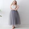AiberLisha Womens A line Maxi Princess Tulle Tutu Skirt for Prom Party Grey 4XL view 2