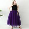 AiberLisha Womens A line Maxi Princess Tulle Tutu Skirt for Prom Party Purple 3XL view 3