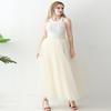 AiberLisha Womens A line Maxi Princess Tulle Tutu Skirt for Prom Party Light Champagne 5XL view 4