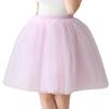 AiberLisha Midi Length Princess Tulle Tutu Skirt for Prom Party Light Pink L view 1