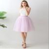 AiberLisha Midi Length Princess Tulle Tutu Skirt for Prom Party Light Pink L view 2