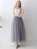 AiberLisha Womens A line Maxi Princess Tulle Tutu Skirt for Prom Party Grey 3XL view 2