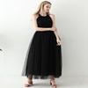 AiberLisha Womens A line Maxi Princess Tulle Tutu Skirt for Prom Party Black 5XL view 2