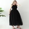 AiberLisha Womens A line Maxi Princess Tulle Tutu Skirt for Prom Party Black 5XL view 3