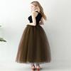 AiberLisha Womens A line Maxi Princess Tulle Tutu Skirt for Prom Party Coffee 5XL view 3