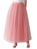 AiberLisha Womens A line Maxi Princess Tulle Tutu Skirt for Prom Party Dusty Pink 5XL view 1