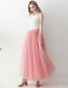 AiberLisha Womens A line Maxi Princess Tulle Tutu Skirt for Prom Party Dusty Pink 5XL view 4