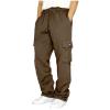 Men's Cargo Sweatpants Casual Fleece Joggers Loose Fit Open Bottom Athletic Pants for Men with Pockets Khaki XL view 1