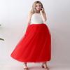 AiberLisha Womens A line Maxi Princess Tulle Tutu Skirt for Prom Party Red 5XL view 2