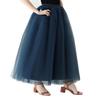 AiberLisha Womens A line Maxi Princess Tulle Tutu Skirt for Prom Party Navy Blue 5XL view 1
