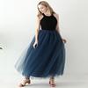 AiberLisha Womens A line Maxi Princess Tulle Tutu Skirt for Prom Party Navy Blue 5XL view 2