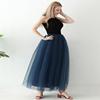 AiberLisha Womens A line Maxi Princess Tulle Tutu Skirt for Prom Party Navy Blue 5XL view 4