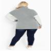 Avenue Women's Plus Size Riley Sweater, 14-16 Grey Marle view 4
