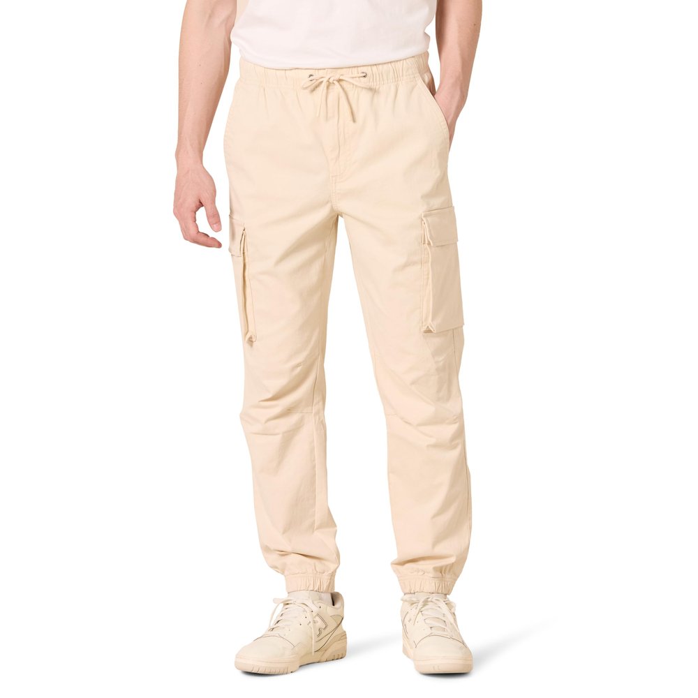 Amazon Essentials Men's Drawstring-Waist Regular-Fit Cargo Jogger, Light Beige, X-Small