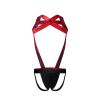 Mens Harness Sport Shoulder Strap with Jock Strap Fitness One-piecs Mens Harness with Jockstrap Bodysuit (red, XL) view 4