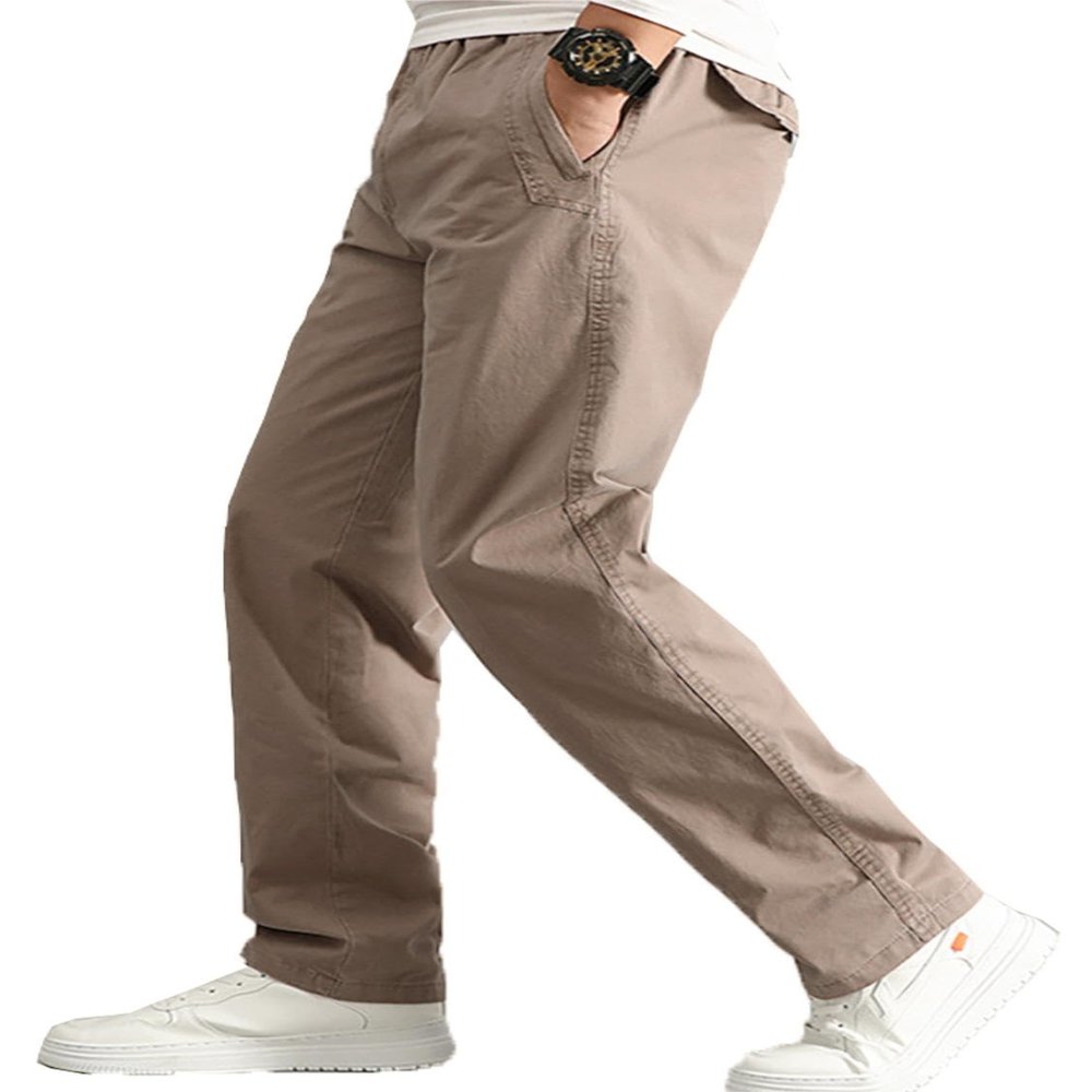 AIFARLD Mens Cargo Pants Elastic Waist Pants Sport Jogger Long Trousers for Hiking Fishing Running Workout