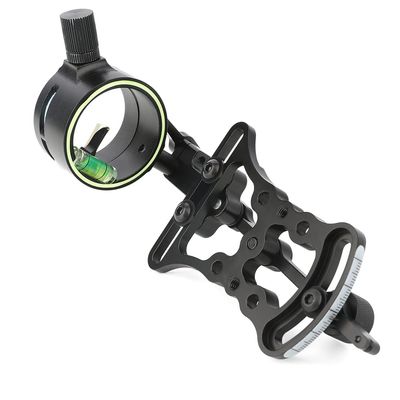 Archery Compound Bow Sight Aluminum Alloy 0.019" Fiber Optic 1/2 Pin Bow Sight Micro-Adjustable Aim Sight Toolless Quickset with Sight Light Compound Bow Accessory (Bow Sight/1 pin)