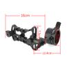 Archery Compound Bow Sight Aluminum Alloy 0.019" Fiber Optic 1/2 Pin Bow Sight Micro-Adjustable Aim Sight Toolless Quickset with Sight Light Compound Bow Accessory (Bow Sight/1 pin) view 2