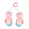 Holiberty Toddler Kids Warm Winter Gloves Cute Infant Baby Boys Girls Thick Fleece Lined Full Finger Ski Snow Gloves Mittens (Pink Reindeer, Age 0-3 Years) view 1