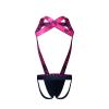 Mens Harness Sport Shoulder Strap with Jock Strap Fitness One-piecs Mens Harness with Jockstrap Bodysuit (rose, XL) view 2