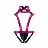 Mens Harness Sport Shoulder Strap with Jock Strap Fitness One-piecs Mens Harness with Jockstrap Bodysuit (rose, XL) view 3