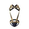 Mens Harness Sport Shoulder Strap with Jock Strap Fitness One-piecs Mens Harness with Jockstrap Bodysuit (yellow, L) view 2
