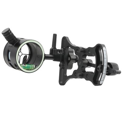 HNZMDY Archery Compound Bow Sight 0.019" Fiber Optic Single/Double Pin Bow Sight Micro-Adjustable Aim Sight Toolless Quickset with 4X 6X 8X Lens and Sight Light (Bow Sight/Double pin)