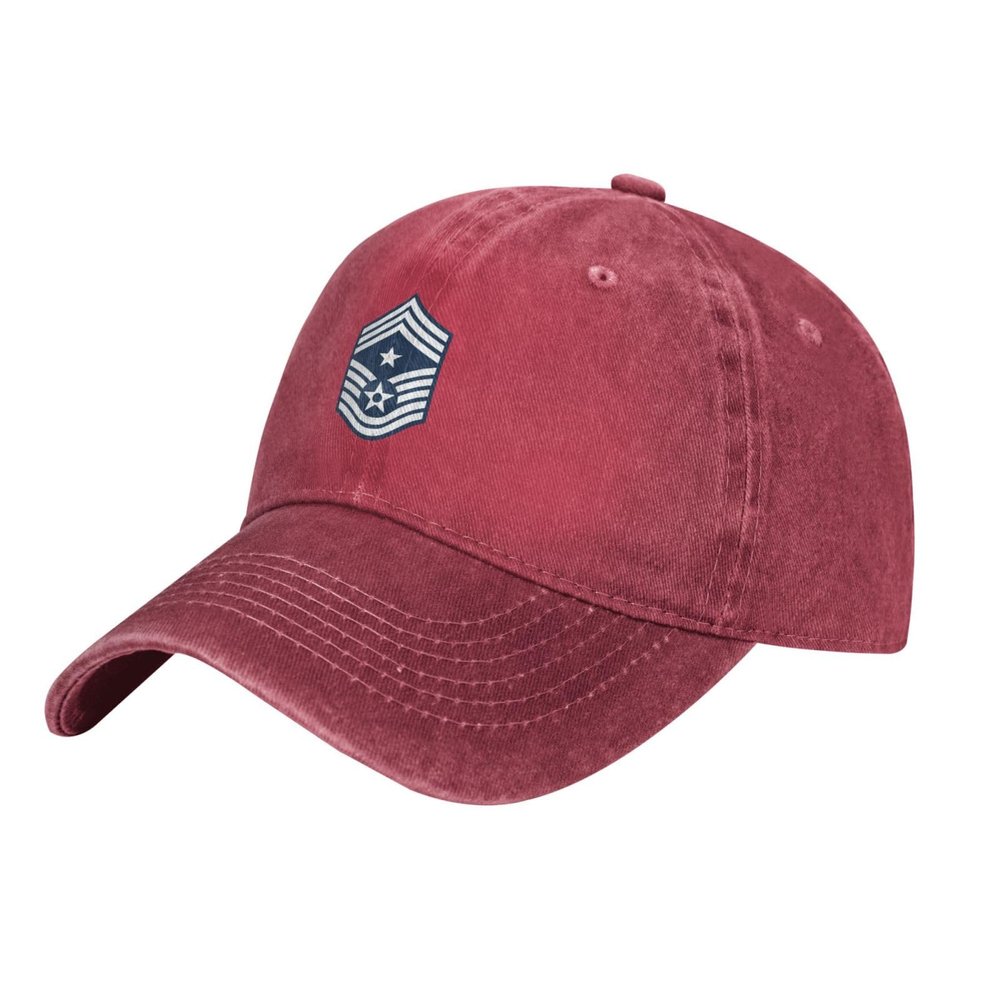 LIFANGMI E9c USAF Ccms Baseball Cap for Men Women Hats Adjustable Vintage Cowboy Hat Sun Hat Red