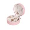 BigkiTchen Women's Jewelry Boxes, Small Travel Jewelry Box Organizer, Jewelry Display Case, Rings Earrings Necklaces Storage (Pink, One Size) view 1