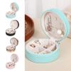 BigkiTchen Women's Jewelry Boxes, Small Travel Jewelry Box Organizer, Jewelry Display Case, Rings Earrings Necklaces Storage (Pink, One Size) view 3