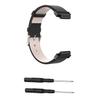 INF Leather Watch Band Compatible with Garmin Forerunner 220/230/235/630/620/735XT/Approach S20/S5, Quick Release Replacement Adjustable Business Sport Strap with metal Buckle(Black) view 2