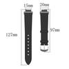 INF Leather Watch Band Compatible with Garmin Forerunner 220/230/235/630/620/735XT/Approach S20/S5, Quick Release Replacement Adjustable Business Sport Strap with metal Buckle(Black) view 3