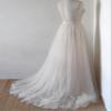 EllieHouse Split Long Floor Length Tulle Skirt for Prom Party Evening Light Ivory 3XL view 3
