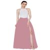 EllieHouse Split Long Floor Length Tulle Skirt for Prom Party Evening Dusty Pink XXL view 1