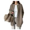 Dressnu Ladies coat jacket fall knit sweater thin loose type coffee knit one size view 1