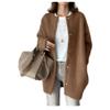 Dressnu Ladies coat jacket fall knit sweater thin loose type coffee knit one size view 3