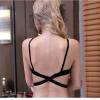 LUXRUB Womens Deep Plunge Bra Convertible Low Back Invisible Bralette Backless Deep U Cleavage Bra Soft Underwire Push Up Bra (Color : Black, Size : B_85) view 3