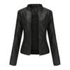 Dressnu Women's jacket leather jacket Slim biker suit short jacket Black XL view 1