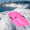 Plastic Snow Sled -Children's Sledges, Winter Snow Sledges, Thick Wear-Resistant Sledges, Sledges with Brakes and Pull Ropes view 1