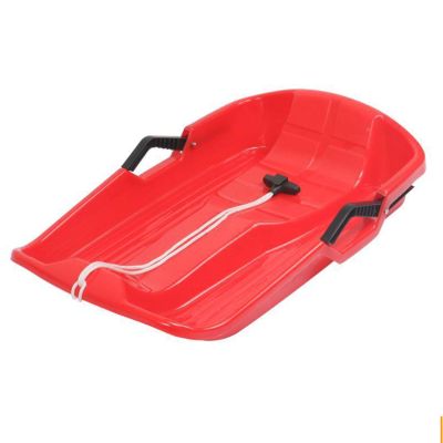 Plastic Snow Sled -Winter Snow Sledges, Thick Wear-Resistant Sledges, Children's Sledges, Sledges with Brakes and Pull Ropes