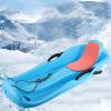 Plastic Snow Sled -Two-Person Padded Sledges, Frost-Resistant and Wear-Resistant Sledges, Sledges with Backrests, Two-Handle Children's Sledges view 1