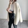 Dressnu Ladies coat jacket fall knit sweater thin loose type Apricot knit one size view 2
