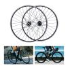 27.5In Mountain Bike Wheelset,32 Spoke Colorful Front Rear Wheels with Double Six-Hole Disc Brake,441Lbs Load Aluminum Alloy Rim Bike Wheelset Fit for 7-12S Cassettes Bicycle, Mountain Bike view 3