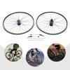27.5In Mountain Bike Wheelset,32 Spoke Colorful Front Rear Wheels with Double Six-Hole Disc Brake,441Lbs Load Aluminum Alloy Rim Bike Wheelset Fit for 7-12S Cassettes Bicycle, Mountain Bike view 4
