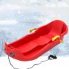 Plastic Snow Sled -Two-Handle Children's Sledges, Two-Person, Two-Seater Thickened Sledges, Frost-Resistant and Wear-Resistant Sledges, Sledges with Pull Ropes view 1