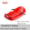 Plastic Snow Sled -Children's Double Sled, Sled with Backrest, Plastic Sled, Double Armrest Brake Sled view 2