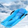 Plastic Snow Sled -Children's Sledge, Thickened Double Sledge, Sledge with Backrest, Multi-Coloured Plastic Sledge view 1